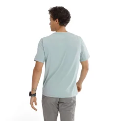 Arc'teryx Men's Cormac Crew Logo T-Shirt -Columbia Store S25 X000009726 Cormac Logo Shirt SS Stone Green Heather Back View