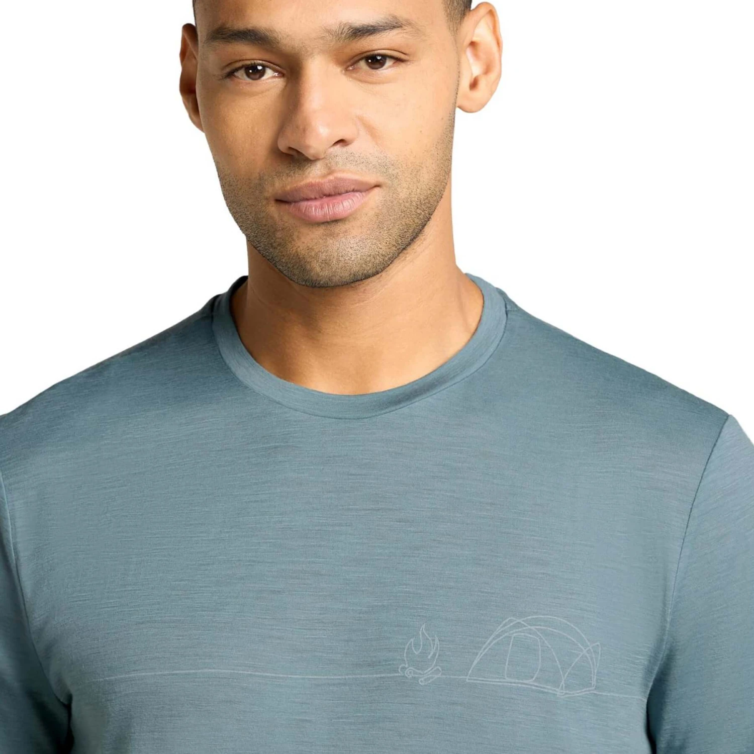 Icebreaker Men's Merino 150 Tech Lite T-Shirt Single Line Camp 8 Icebreaker Men's Merino 150 Tech Lite T-Shirt Single Line Camp - Image 6