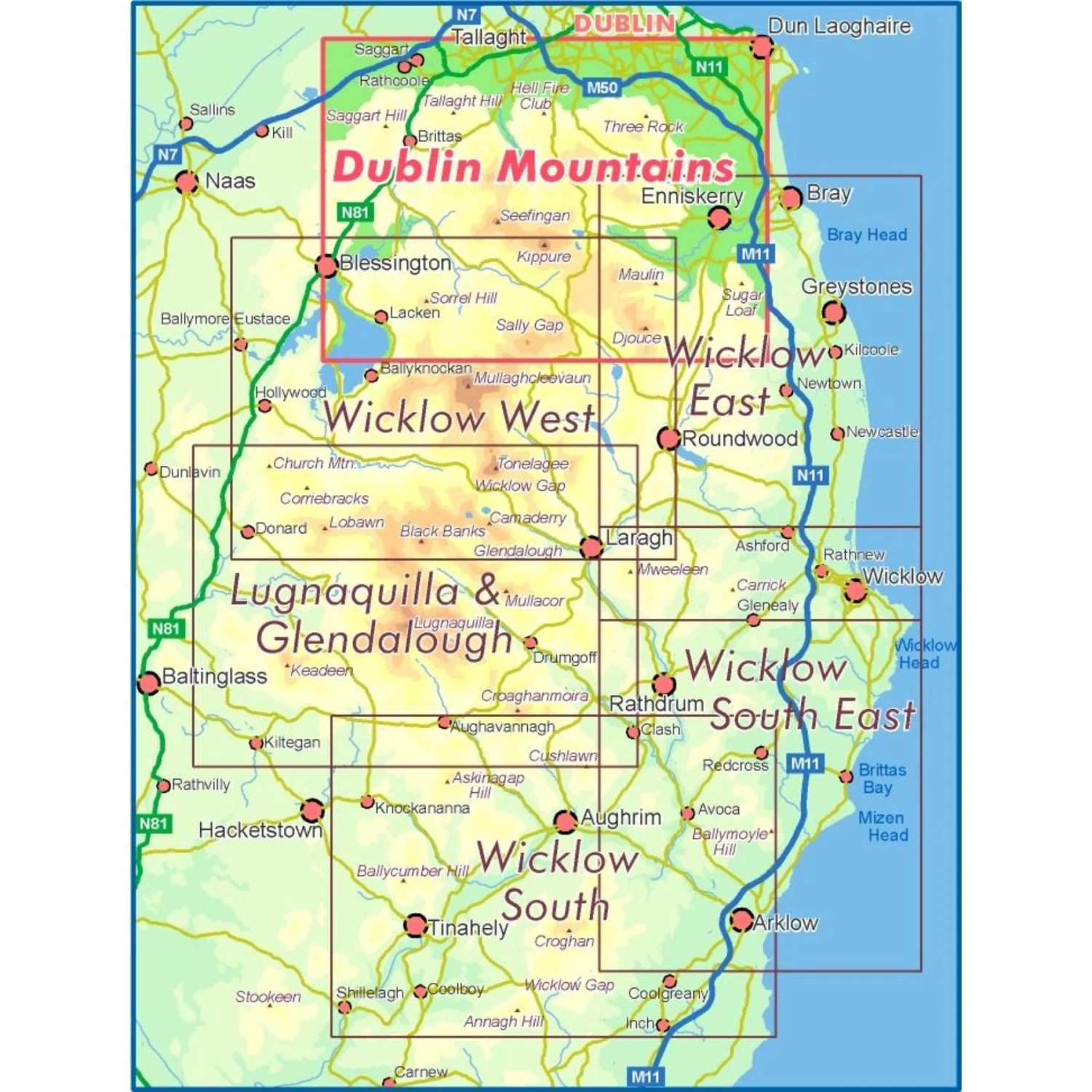 Dublin Mountains Waterproof Map 4 Dublin Mountains Waterproof Map - Image 2