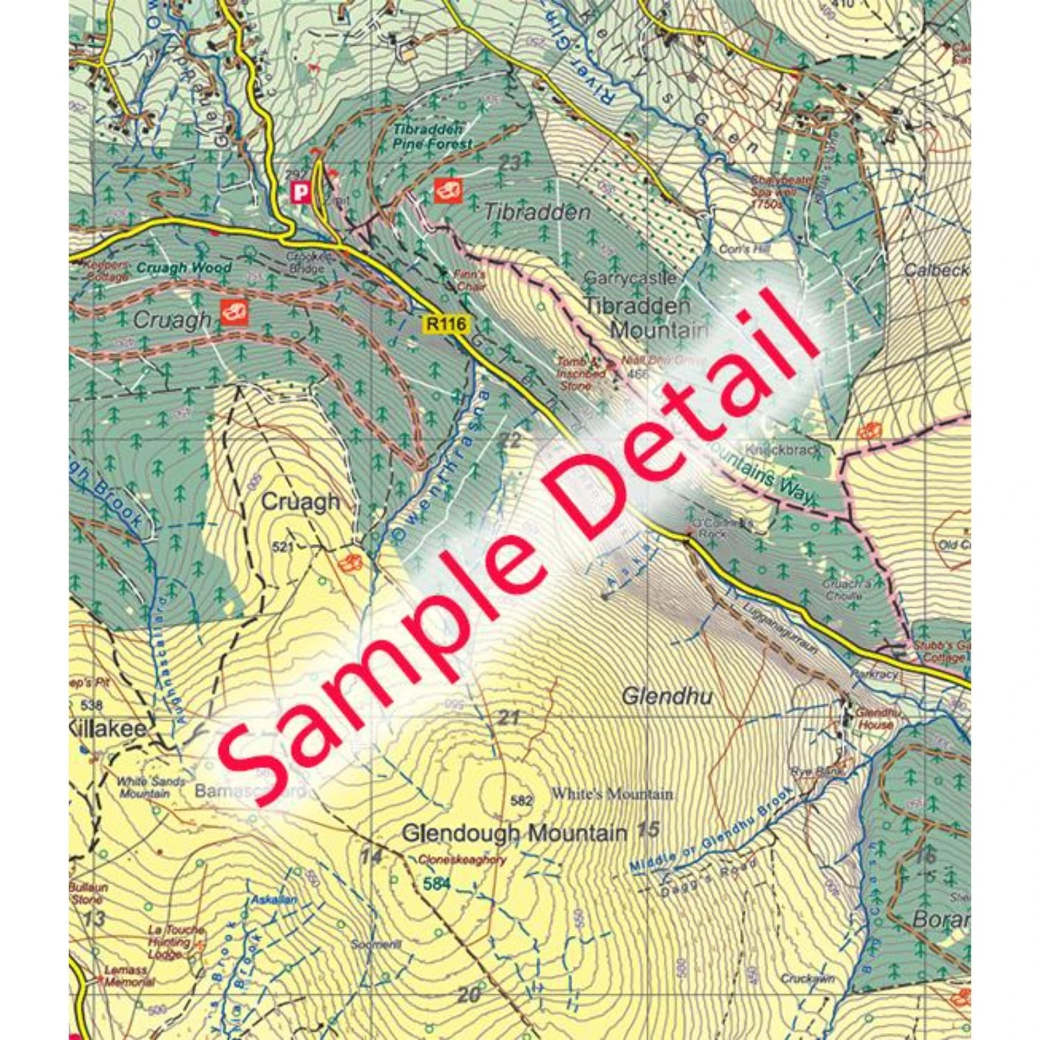 Dublin Mountains Waterproof Map 5 Dublin Mountains Waterproof Map - Image 3