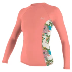 Women's Side Print Long Sleeve Rash Guard