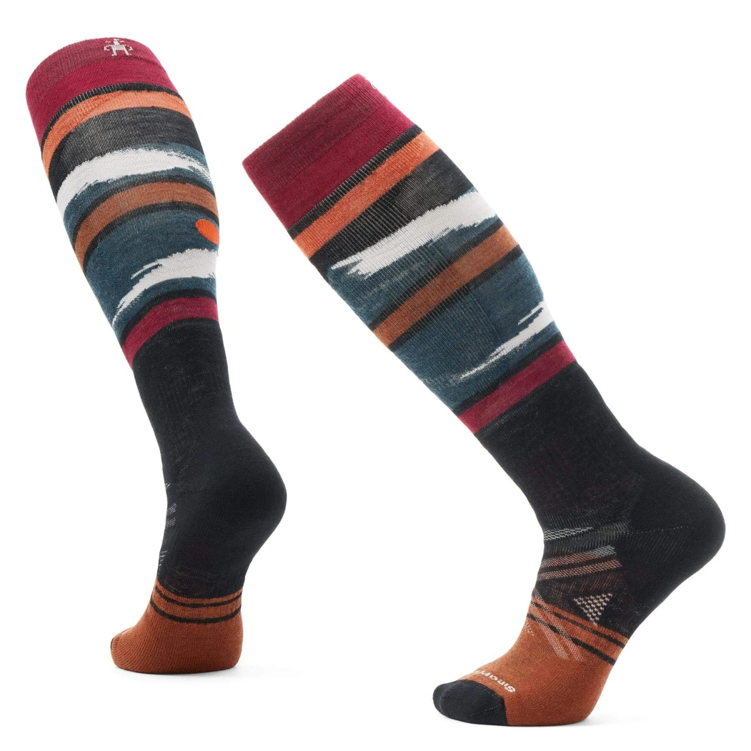 Men's Ski Full Cushion Midnight Ski Pattern OTC Socks 4 Men's Ski Full Cushion Midnight Ski Pattern OTC Socks - Image 2