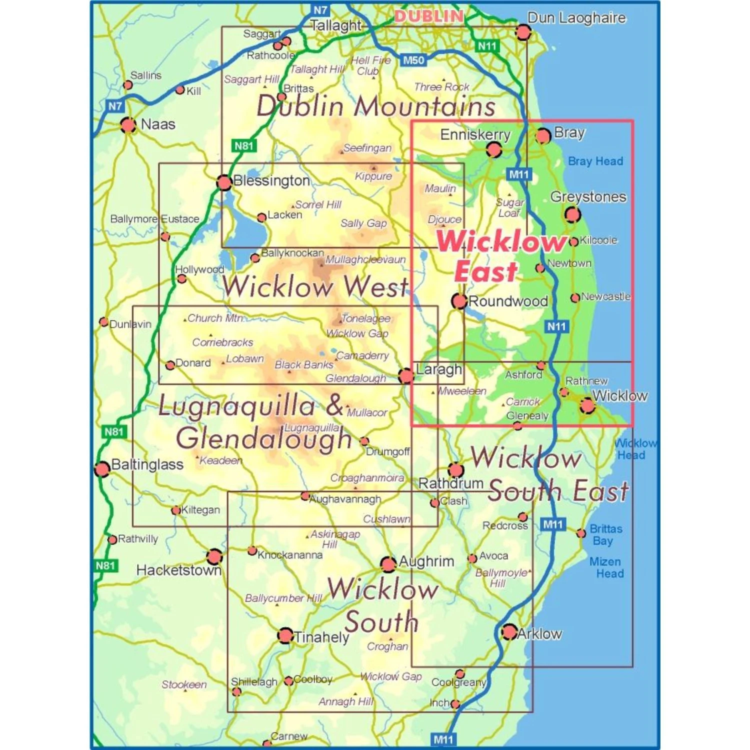 Wicklow East Waterproof Map 4 Wicklow East Waterproof Map - Image 2