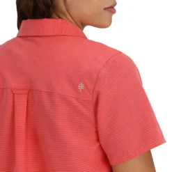 Royal Robbins Women's Desert Pucker Shirt 13 Royal Robbins Women's Desert Pucker Shirt -Columbia Store y14600129 651 model m4 womens desert pucker ss